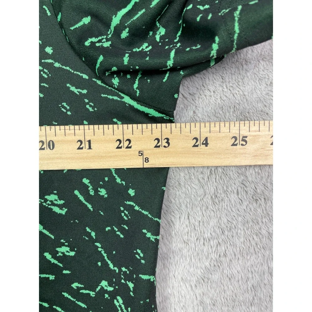 Adidas Golf Shirt Men's Primeblue Jacquard Print Polo Green Black Camelback Logo